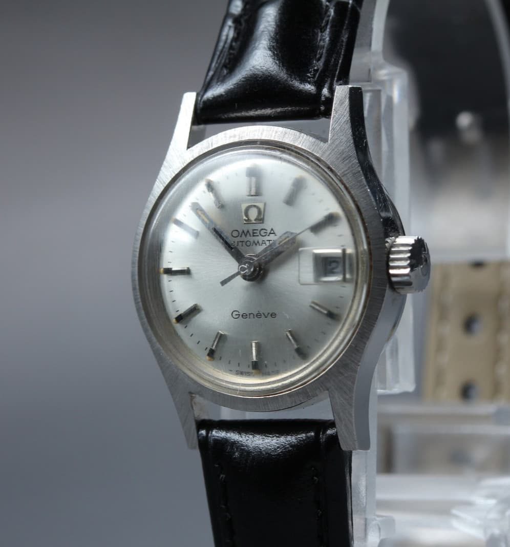 1969 Near MINT OMEGA Geneve 22mm 566.021 Automatic Silver Dial Women's Vintage