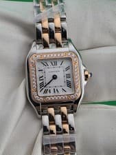 2026 NEW PANTHÈRE DE CARTIER TWO TONE ROSE GOLD SMALL W3PN0014 diamonds bezel.