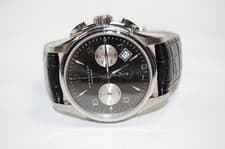 Hamilton HAMILTON H326560 Jazzmaster Auto Chrono Self Winding SS x Leather Strap