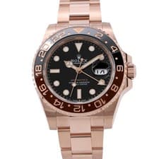 ROLEX GMT MasterII 40mm 18K Pink Gold Black Dial 126715CHNR