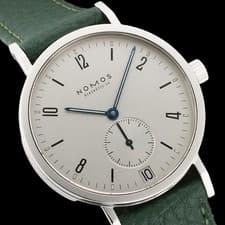 NOMOS Glashütte Tangente Small Seconds Manual Wind Green Leather Strap Men Watc