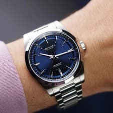 LONGINES WATCH L3.830.4 CONQUEST 41MM DATE AUTOMATIC NAVY STAINLESS STEEL MEN'S