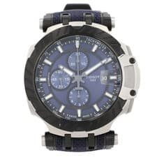 Tissot T-Race Blue Dial Automatic Chronograph Rubber Strap Men's Wristwatch