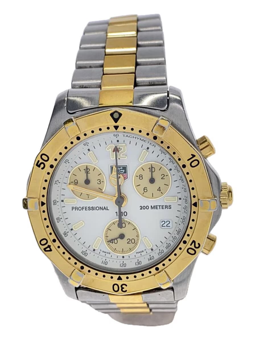 TAGHeuer Quartz Watch Analog Stainless WHT SLV