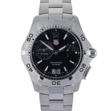 TAG Heuer Aquaracer WAF111Z Alarm Black 40mm Quartz Steel Men's Watch