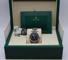 Rolex Explorer 124270 Silver Oyster Bracelet with Silver Bezel