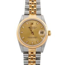 Rolex 68273 Datejust 31 mm Champagne Dial Jubilee Bracelet Box and Papers 1989