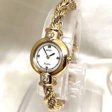 SEIKO Exceline Women Quartz Watch MOP Dial 2P Diamond 1E20-0690 Japan