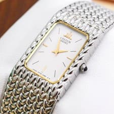 SEIKO CREDOR Vintage Quartz Dress Watch Womens Gold Silver Japan 15cm Wrist