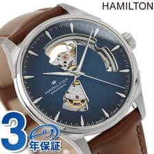 Hamilton Jazzmaster Auto 40mm Automatic Mechanical Watch Open Heart Leather Stra