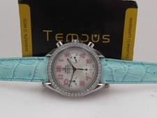 CHRONO OMEGA SPEEDMASTER LADIES DIAMONDS BEZEL & MOP DIAL AUTOMATIC + BOX WATCH