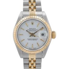 Rolex Datejust 69173 TwoTone White Index Dial 18KY Steel Jubilee Watch Box Paper