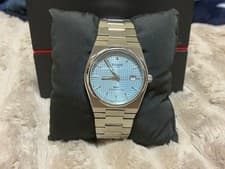 TISSOT PRX PowerMatic 80 Automatic Watch Ice Blue 40mm Unisex wrist 20cm