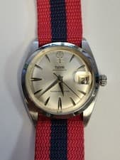 Vintage Tudor Oysterdate Big Rose Ref. 7962 Manual Wind 34mm S/Steel Watch -Runs