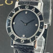 Bvlgari Bvlgari BB26SL B197177 Quartz Watch Black Dial 4P Diamond Ladies Working