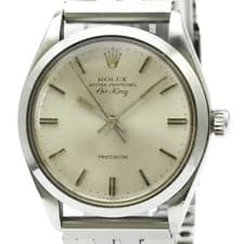 ROLEX Air King 5500 Stainless Steel Automatic Mens Watch Vintage
