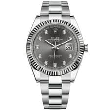 Rolex Datejust 41 Steel & White Gold 126334 - Slate Diamond, Oyster