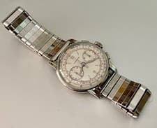 Longines 30ch vintage flyback chronograph ref.5966 + Longines vintage bracelet.