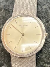 Patek Philippe Calatrava 18K White Gold Case and Bracelet – Vintage Manual Wind