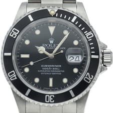 ROLEX Submariner Date Tritium 16610LN(U) Stainless Steel mensWatch black USED