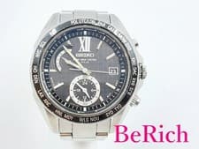 SEIKO Brightz Date Solar Radio Men s Watch SAGA099 8B54 0AG0 Black Dial Titanium