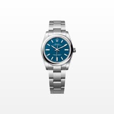 Unworn Rolex Oyster Perpetual 34mm, Steel, Blue, 124200, dated 2026