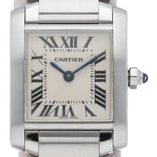 CARTIER Tank Française SM Watch W51008Q3 Stainless Steel WomenWatch Silver USED