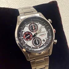 Seiko SWIFT SPORT Collaboration Chronograph Watch Silver 300 Limited Used