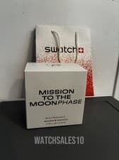 OMEGA Swatch Mission to the Moonphase Snoopy White Watch