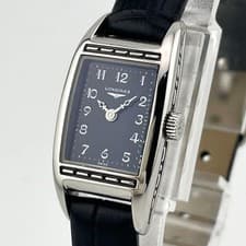 Longines Bell Realty Rectangular Logo Quartz Watch Steel 15.9mm