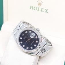 Rolex 36mm Black Big Jubilee Diamonds Dial Datejust REF: 116234 (D Series)