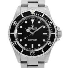 ROLEX SUBMARINER No Date 14060 black all tritium W Number second hand mens