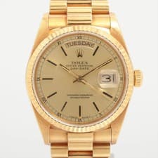 Rolex Day Date 36 18038 YG YG AT Champagne-Face