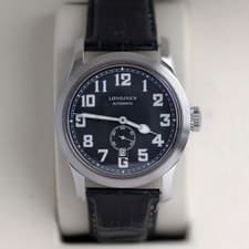 Longines Heritage Military Black Dial L2.811.4.53.0 Men's Watch Automatic 49.2mm