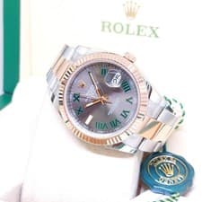 Rolex 41mm 18K Half Rose Gold Grey Wimbledon Roman Datejust REF: 126331 (2021)