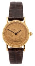 CORUM US 22k Solid Yellow Gold $5 Doller Coin 1901 25mm Mechanical