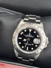 2001 ROLEX EXPLORER II 16570 BLACK STAINLESS STEEL GMT DATE 40MM OYSTER WATCH