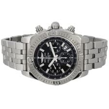 With Breitling Chronomat 44 AB01151 SS Black Automatic Men s 40101835452 Used A