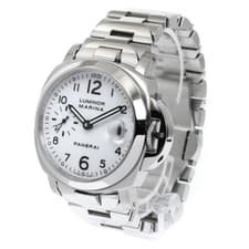 PANERAI LUMINOR MARINA PAM00049 40mm SS White Dial Automatic Date Small #C222