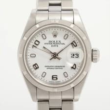 Rolex Oyster Perpetual Date 79190 SS SS AT white dial 2 Extra Links