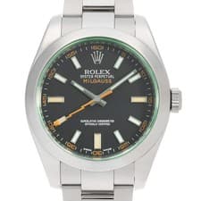 ROLEX Milgauss green glass 116400GV black Random Number second hand mens