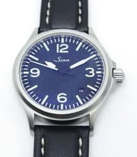 Men's Watch Sinn 656 Automatic 39mm Case Black Dial Silver 39mm w/Box Papers