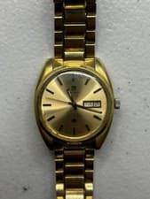 Vintage Tissot Seastar Automatic Day And Date Mens Gold Tone 36mm