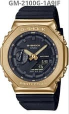 Casio G Shock Metal Covered Wristwatch Mens GM 2100G 1A9JF Quartz Time