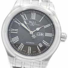 BALL Watch NM1058D-S4J-GY Trainmaster Roman Day-Date utomatic Used