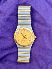 omega constellation watches used gold