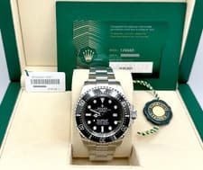 Rolex Sea Dweller Deepsea 126660 44mm Black Ceramic Steel Box Paper 2021