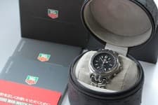 Full Set【N MINT in BOX】 TAG HEUER S39.306M Chronograph Black Qz Mens Watch JAPAN