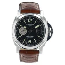 Panerai Luminor GMT Stainless Steel Black Dial 44mm Automatic Mens PAM00088