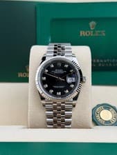 Rolex Datejust 36 Black Diamond Fluted Jubilee 2026 Unworn 126234